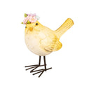 4.5" Resin Bird with Floral Bouquet Table Decor, Set of 3