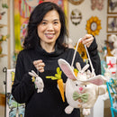 Bunny Fabric Bucket with Bunny Hanging Decor Set