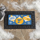 St Louis Blues Holiday Flocked Coir Sassafras Switch Mat, 22"x10"