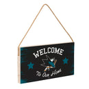 San Jose Sharks Wood Wall Sign, 6x11