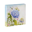 Pollinator Garden Indoor Wall Decor, Textile, Floral Canvas, 8" L x 8" H, Asst of 4