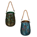 Pollinator Garden Outdoor Lamp & Lighting, Metal Butterfly Solar Lantern, 2 Assorted