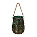 Pollinator Garden Outdoor Lamp & Lighting, Metal Butterfly Solar Lantern, 2 Assorted