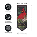 Cardinal and Evergreen Garden Flag