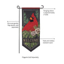 Cardinal and Evergreen Garden Flag