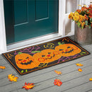 Indoor/Outdoor Jack-O-Lantern Pumpkin Hooked Polypropylene Accent Rug 24"x42"