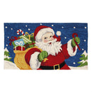 Indoor/Outdoor Hooked Rug, Polypropylene, Santa , 24"x42"