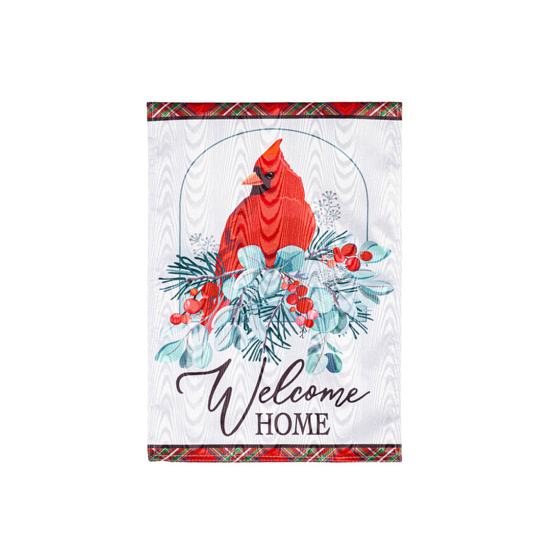 Evergreen Flag,Winter Welcome Moire House Flag,28x0.25x44 Inches