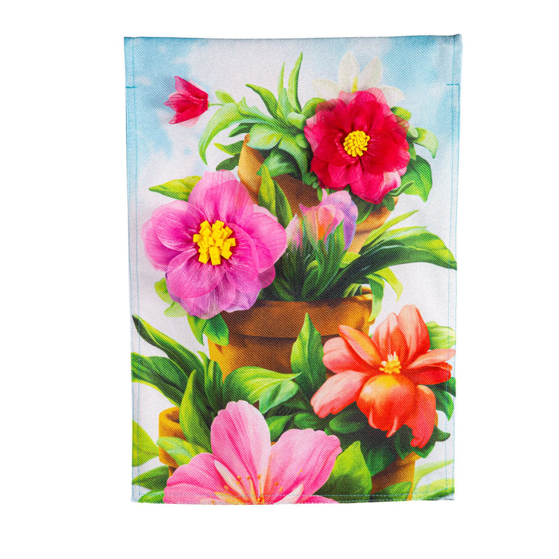 Evergreen Flag,Beautiful Florals Burlap Garden Flag,0.2x12.5x18 Inches