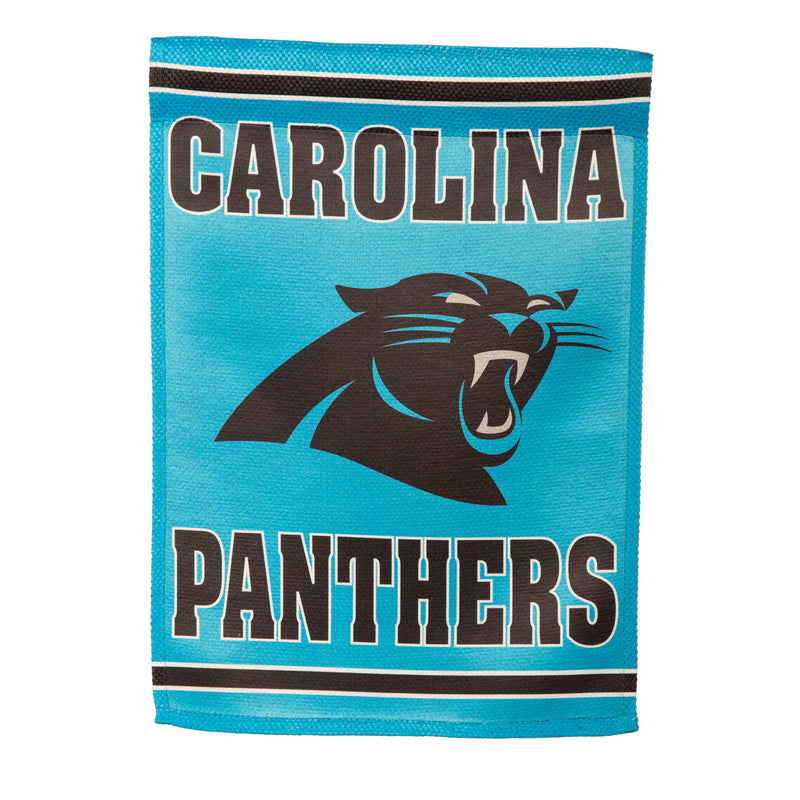 Evergreen Flag,Embossed Suede Flag, GDN Size, Carolina Panthers,12.5x0.2x18 Inches