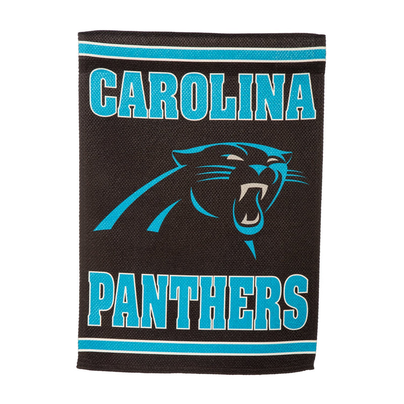 Evergreen Flag,Embossed Suede Flag, GDN Size, Carolina Panthers,12.5x0.2x18 Inches