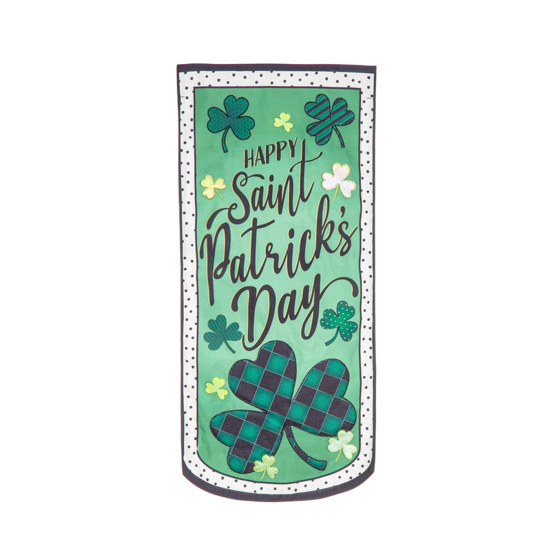 Evergreen Flag,Happy St. Patrick's Day Everlasting Impressions Textile Decor,12.5x0.13x28 Inches