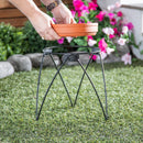 Metal Angled Bird Bath Stand,47m5393