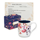 Recipe Tin with Recipe Cards and Ceramic Cups, Watercolor Boho,p18616350