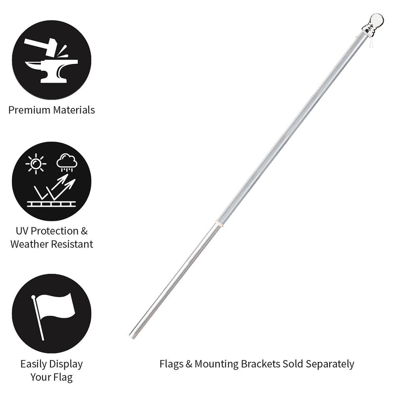 Chrome Finish Aluminum Pole w/ Anti Wrap Tube