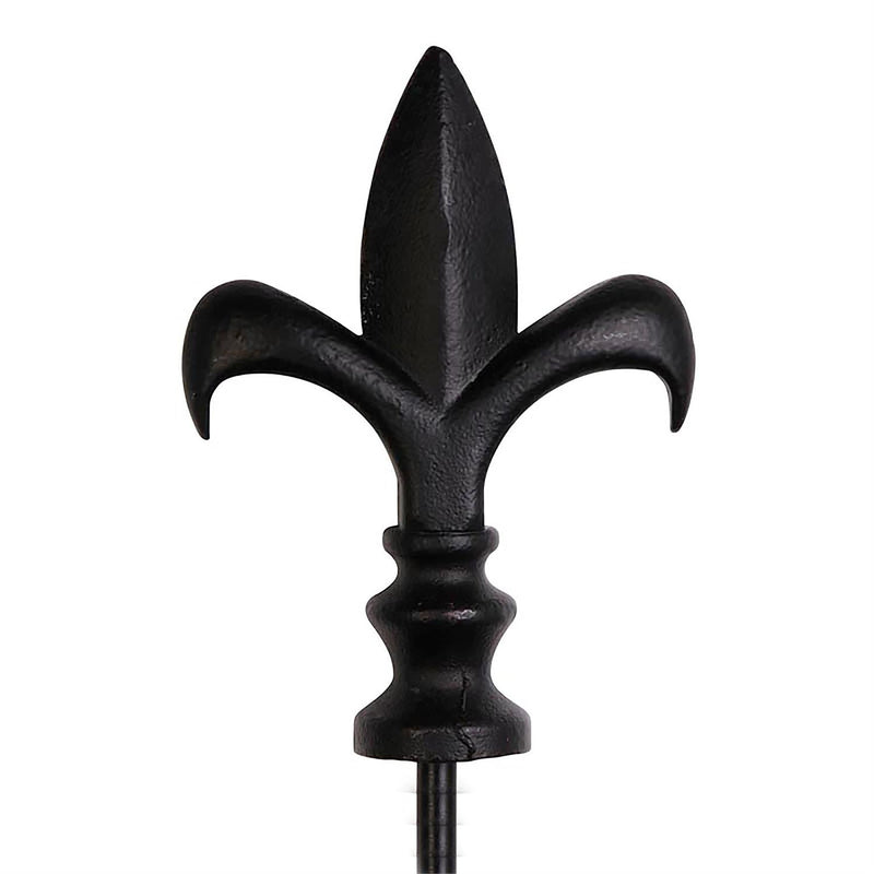 Garden Stand, Fleur de Lis, Black