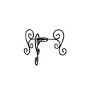 Table Top Bird Bath Stand, Scroll