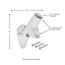 2-Position Aluminum House Flag Bracket, White Finish
