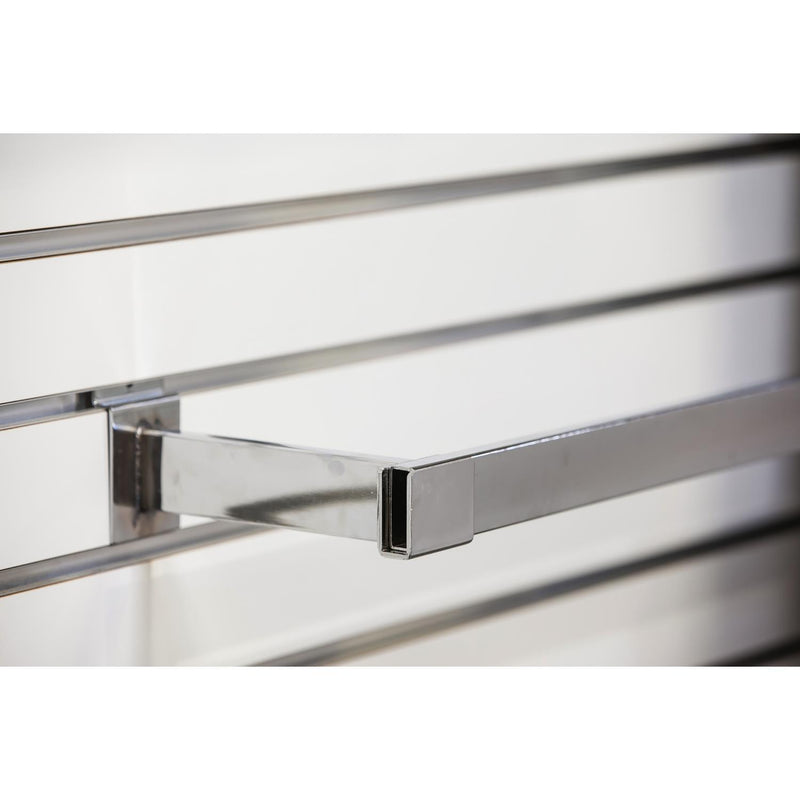 5" Hangrail Brackets for Slatwall, White, Set of 2