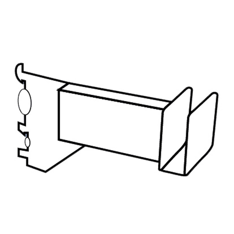 2" Hangrail Brackets for 0.5" Slot Standard, White, Set of 2