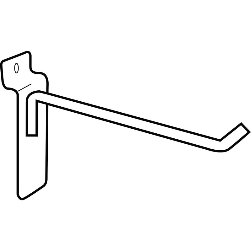 4" Slat wall Hook, White