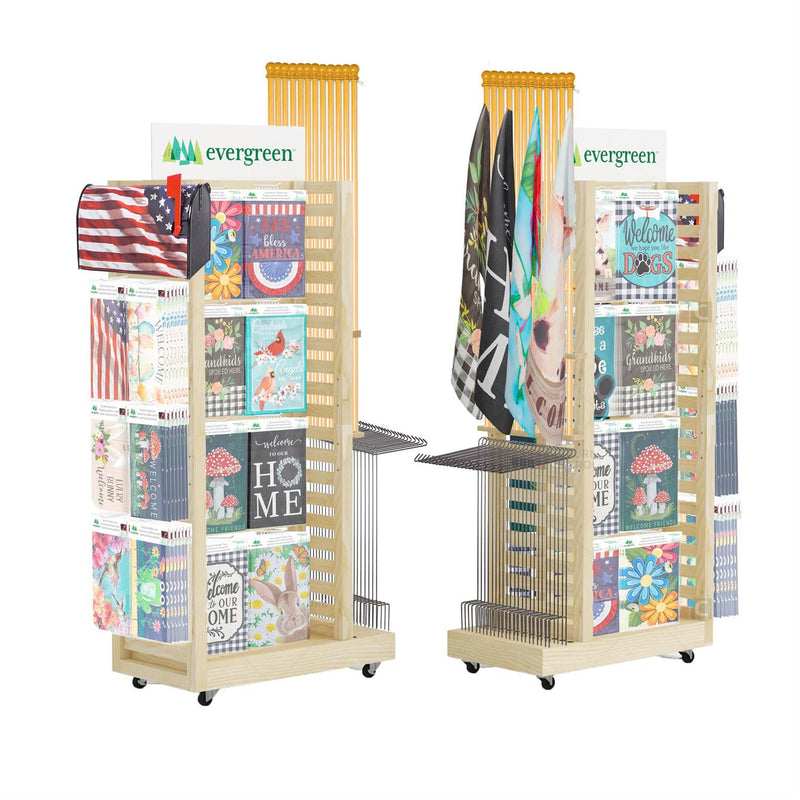 Flag and Mailbox Cover Wooden Display