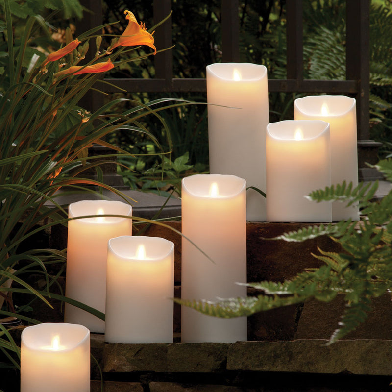 NAPA Home & Garden, LIGHTLI MOVING FLAME OUTDOOR PILLAR 3.5" x 7",10010