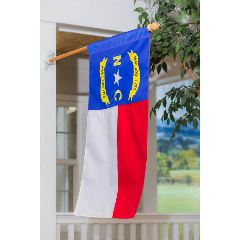 North Carolina State Flag House Applique Flag