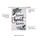 Home Sweet Home Eucalyptus House Burlap Flag