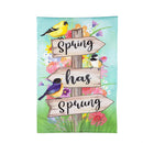 Spring Sign Burlap House Flag