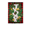 Holiday Joy Burlap House Flag