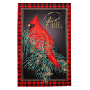 Cardinal Peace Burlap House Flag