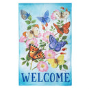 Butterfly's Fly Together Burlap House Flag