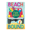 Beach Bound Burlap House Flag