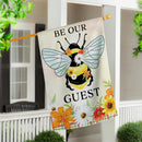 Bee Summer Burlap House Flag