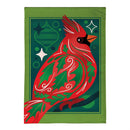 Decorated Cardinal Burlap House Flag