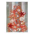 Shell Christmas Tree Burlap Flag