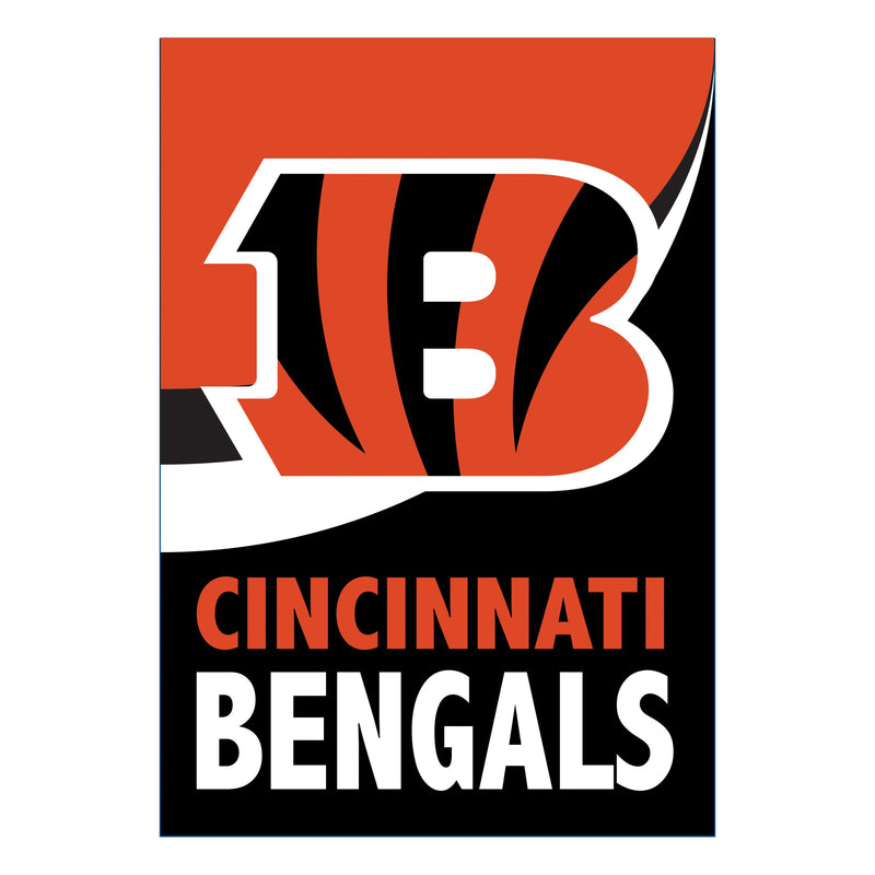 Cincinnati Bengals Burlap Flag House Size