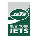 New York Jets Burlap House Flag