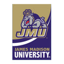 James Madison University Burlap Flag House Size