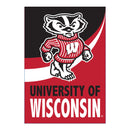 University of Wisconsin-Madison Burlap Flag House Size