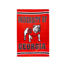 Embossed Suede Flag, House Size, University of Georgia, Alternate Bulldog Logo