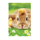 Bunny and Duckling Lustre House Flag