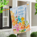 Home Sweet Home Citrus Moire House Flag