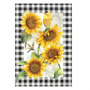 Sunflower and Goldfinch House Suede Flag