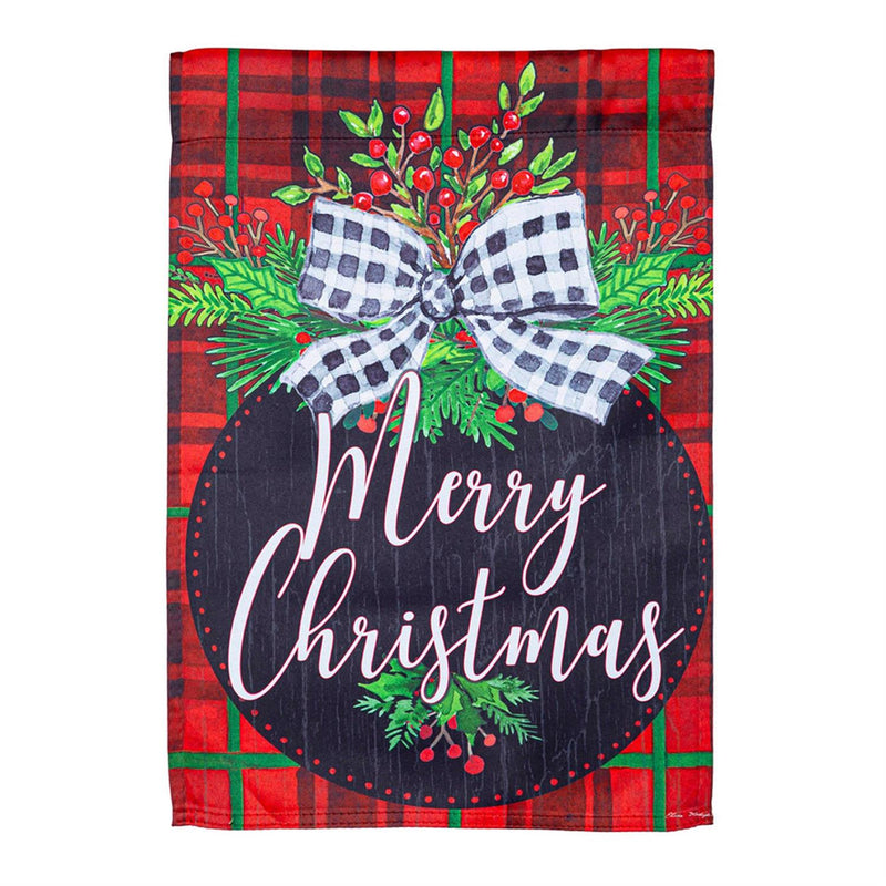 Christmas Botanicals Suede House Flag