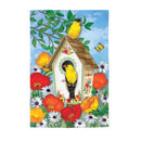 Yellow Finches Suede House Flag