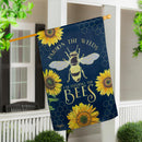 Pardon the Weeds I'm Feeding The Bee's Suede House Flag