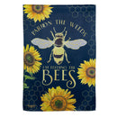 Pardon the Weeds I'm Feeding The Bee's Suede House Flag