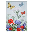 Greenhouse Retreat Floral Suede House Flag